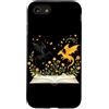 Book Dragon Fantasy Gifts Reading Enthus Custodia per iPhone SE (2020) / 7/8 Drago d'oro Leggendo Libro Fantasy Book Lover Letteratura