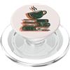 Coffee and Bookis Themed Apparels Women Amante dei libri Lettura Tazza di Caffè Biblioteca Bookworm Reader PopSockets PopGrip per MagSafe