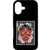 TOKYO WAVES Oni Mask Designs Custodia per iPhone 17 Hannya Oni Grid Devil Yokai - Maschera da tatuaggio giapponese con diavolo