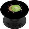 Kiwi Bird Kiwi fruit Fruit Ratite Maori Kiwi Frutta tagliata Animale PopSockets PopGrip Adesivo