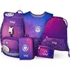 Baagl Set di 5 zaini per la scuola per bambini e bambine (Airy per la prima classe, astuccio, borsa da palestra, grembiule, borsa sul petto), zaino ergonomico per la scuola elementare, 16,5 l, Cuore