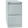BISLEY Armadietto sospeso a 1 Binario DIN A4, 2 cassetti HR, Metallo, 645 Grigio Chiaro, 62.2 x 41.3 x 71.099999999999994 cm