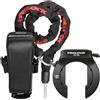 TRELOCK RS 561 Naz + ZR 355 - Set di serratura con catena da 100 cm e borsa da sella, livello di sicurezza 15, chiave non rimovibile