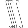 sourcing map Ganci da appendere a S, 400 mm, extra lunghi in acciaio, per interni ed esterni, per giardino, bagno, armadio, officina, cucina, nero, 4 pezzi