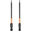 QUARKZMAN 2pz H1,5 Inserti per Avvitatore 1,5mm Punta Piatta Metrica 1/4 Attacco Esagonale 100mm (4) Cacciavite Industriale Bussola Esagonali in Fosfato Nero Magnetico Lungo