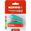 Kores - Mini pinzatrice verde menta + 1000 graffette 24/6, compatibile con 26/6, dimensioni compatte 6 x 4,5 x 3 cm, capacità 12 fogli carta 80 g, ideale come materiale da ufficio, perfetto per