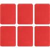 QUARKZMAN 6Pcs Toppe in Ferro per Riparazione Abbigliamento, Toppe in Cotone per Riparazione Tessuti per Vestiti Pantaloni Borse, 5x4 Pollici Rosso