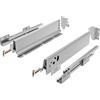 GTV Sistema di cassetti Modern Box Square con rivestimento morbido, completamente estraibile, 40 kg, regolazione 2D, L300 mm, H83 mm, cassetto estraibile per cucina, grigio