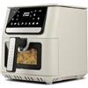 Girmi FG84 Friggitrice ad Aria Ecofrit Crisp, 6,5 Litri, 1700W, Display digitale, 8 programmi, Partenza Ritardata, Vassoio Rialzabile, Timer, Temperatura regolabile, BPA/PFOA Safe, Ricettario incluso