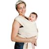 RYLOOBABY Fascia porta bebè per neonati e bambini piccoli di prima qualità, testata per la sicurezza, adatta come copertura per allattamento, morbida ed elastica, in taglia unica e colori neutri