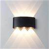 KICAAO Applique da parete a LED Lampada moderna per interni ed esterni, luci bianche per montaggio a parete su e giù per l'arredamento della camera da letto del corridoio del soggiorno