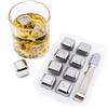 HOCOSHINE 4/6/8 pezzi cubetti di ghiaccio in acciaio inossidabile set pietre di raffreddamento riutilizzabili per whisky vino vino cubo di raffreddamento raffreddamento raffreddamento roccia strumento bar festa