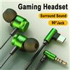 okdeals Per la galassia 90 ° Cuffie da gioco cablate con jack Suono surround HiFi con microfono Cuffie musicali tipo C da 3,5 mm per Samsung S24 23 iPhone 15