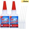 NONE 50 g di colla super forte professionale 502 Adesivo istantaneo extra forte Cianoacrilato Hardware Plastica Metallo Auto Legno Artigianato Vetro Hobby Incollaggio in pochi secondi Con distributore