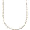 Kuzzoi Collana da uomo in argento sterling 925 con perle d'acqua dolce (4 - 4,5 mm), collana da uomo in argento Sterling 925, lunghezza 42 + 5 cm