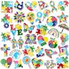DTOFOOT Set di spille colorate per sensibilizzazione sull'autismo, in lega, regalo per giacche, risvolti, abbigliamento, borse, cappelli, regali per feste (4 cm x 2 cm x 0,2 cm)