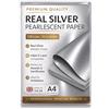 Syntego 10 x argento Shimmer carta perlescente A4 120 gsm a doppio lato per stampanti laser e a getto d' inchiostro