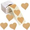 Logbuch-Verlag 200 adesivi stickers a forma di cuore color marrone chiaro etichette per nome segnaposto decorare scrivere bricolage fai da te 5 cm