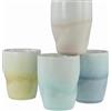 CreaTable, 24343 Serie Squeezy Maytime - Set di 4 stoviglie per 4 persone, in gres porcellanato, lavabile in lavastoviglie e microonde, produzione di qualità