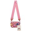 Fritzi aus Preussen Fritzi x Frida Kahlo Easy Go Canvas Crossbody Bag borsa a tracolla donna canvas compatta borsa piccola con cerniera uso quotidiano 12 x 19,5 x 7,5 cm - Viola, Giallo, Arancione, Verde, Rosa, Blu