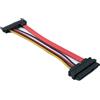 System-S SFF-8482 Cavo 15 cm SAS 29 Pin a SATA 22 Pin 15+7 Adattatore per Hard Disk Scheda Madre