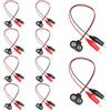 MEIRIYFA Connettore a batteria da 9 Volt con clip per alligatore, confezione da 10 morsetti a coccodrillo su batteria da 9 V (18 cm)