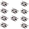 Oiyagai 10 Pezzi Micro USB Femmina 5-Pin 180° SMD/Through-Hole, Connettore per PCB, Saldatura, Riparazione e Prototipazione Elettronica DIY