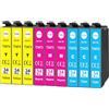 Yowell 9x Cartucce a Colori 34XL Compatibili con Epson 34XL 34 XL Multipack per Workforce Pro WF-3720 WF-3725 WF-3720DWF WF-3725DWF
