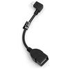 System-S Cavo Host USB a Femmina A Micro USB (Maschio) 90 ° Gradi angolare Sinistro Angolo Spina Adattatore OTG On The Go Host Breve Cavo 13,5 cm