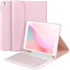 APHBZGE Custodia con tastiera per iPad 9/8/7a generazione da 10,2 pollici, custodia staccabile con tastiera Bluetooth per iPad 9a generazione da 10,2, con portapenne, accensione e spegnimento