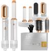 UKLISS 6 in 1 Spazzola Asciugacapelli & Hair Styler Set con Phon Capelli Professionale, Spazzola per Capelli Ricci, Piastra Frisè per Capelli, Spazzola Rotonda, Spazzola ad Aria Calda - Bianco