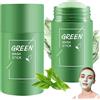 Geruicee 2 Pezzi Green Tea Mask Stick,Maschera al Tè Verde per Viso,Maschera Argilla Viso,Green Tea Punti Neri,Pulizia Profonda dei Pori,Regulate the Water and Oil Balance of the Skin,Ideale Regalo Compleanno