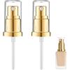 Oupdate 2 Pcs Pompe di Ricambio per MAC e Estée Lauder e DWN Fondotinta, Teste della Pompa per Fondotinta Cosmetica, Pompe di Plastica Ideali per Trucco e Viaggi, D'oro