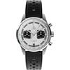 YEMA Rallygraf Alpine Cronografo Ibrido Meccanico Quarzo Acciaio Nero Pelle Bianco Data Orologio Uomo