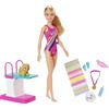 Does not apply Barbie- Dreamhouse Adventures Bambola Nuotatrice in Costume Con Trampolino E Cuc