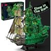 CubicFun Toys Industrial Co., Ltd. CubicFun Puzzle 3D Luminoso al Buio L'Olandese Volante, Kit Modello Nave
