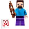 LEGO Minecraft Steve Minifigure (con Pixelated Minecraft Arma)