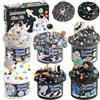 LAWOHO 6 Galaxy Slime Kit - Cloud Slime, Butter Slime e Clear Slime, Space Slime per bambini con additivi Slime, 360ml Slime Kit per ragazzi e ragazze Compleanno Halloween Natale Pasqua Bomboniere (Galaxy)