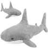 Danbghyuo Squalo Balena Peluche, Balena Squalo di Peluche Gigante Blu Cuscino Giocattolo Bambola Morbido 45cm Grande Regalo Cuscino per Dormire per Compleanno Natale Halloween (Grigio)