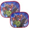 CARTOON Tendine parasole laterali per bambini Avengers Marvel coppia di tendine per auto 44 x 35 cm protezione raggi UV