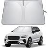LANTU Parasole Parabrezza Per Volvo XC60 2018-2026 Ripiegabile Protezione Visiera Solare Con Tasca Portaoggetti Blocca Raggi UV Ombrello Da Sole