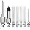 Greluma 7 Pz Kit accessori aghi pistola grasso,inclusi 5 ugelli per aghi grasso,1 erogatore,1 adattatore in gomma,iniettore grasso,utensile per montaggio a punta spazi stretti e stretti accoppiatore