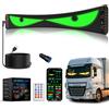 ZIMAOER Occhi LED per Camion e Auto, Lampade Devil Eyes per Auto, Display LED Flessibile e Programmabile, Schermo Scorrevole Personalizzabile per Pubblicità e Segnaletica (1pz 133x19.2cm)