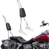 GFARDMOTO Cuscino di Supporto Posteriore per Sissy Bar per Motocicletta, Schienale Passeggero Posteriore Alto per Harley Davidson Heritage Softail Custom FXSTC, Classic FLSTC, Springer FLSTS, Fat Boy