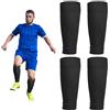 XNIVUIS 2 Paia Calze Calcio Tube, Tubi Unisex-Adulto, Calzettoni da calcio Senior, Scaldamuscolo, Materiale Elastico per Campeggio, Calcio, Corsa e Allenamento, Taglia Unica (Nero)