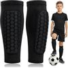 KORVORIA Parastinchi Bambino Calcio, Parastinchi Multisport a Nido d'Ape Con Spessore di 10mm, Antishock, Leggeri e Traspiranti, Ideali Per Calcio, Ciclismo e Rugby,Nero