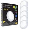 CLAR - Lampade Soffitto, Plafoniera LED Esterno, Lampadario Bagno, Plafoniere a LED, 6500ºK, 20W Garanzia di 3 anni (Pack 5)
