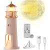 GOMETY Faro decorativo con luce faro luna, faro LED, proiettore lunare con telecomando, lampada LED per Natale, regalo di compleanno