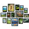 twirush Set di 15 cornici portafoto in diverse misure, 10 x 15,13 x 18, 20 x 25 cm, per decorazione da parete e tavolo, per soggiorno, ufficio, casa