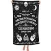 Newhomestyle Asciugamano da spiaggia gotico Ouija Board, Halloween Skull Sun Moon Goth asciugamani da bagno in bianco e nero accessori da spiaggia in microfibra ad asciugatura rapida asciugamani per yoga piscina